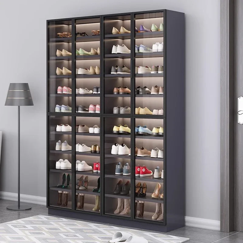 

Wooden Minimalist Shoe Cabinet Mobile Storage Rack Women Shelf Space Saving Shoe Cabinet Luxury Meubles Chaussures Furniture