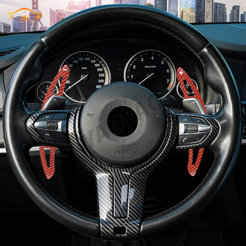 Carbon Fiber Steering Wheel DSG Shift Paddles Extension Shifter For BMW 1-7 Series F10 F18 F30 F35 F34 F22 F32 F07 F48 X5 X6