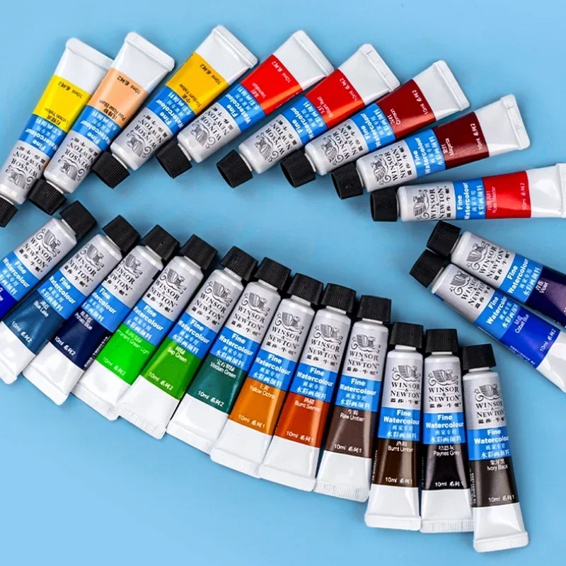 Winsor & Newton 12/18/24/36 Colors Watercolor Paint Set 10ml Tube Professional For Students Gouache Painting Graffiti Pigments