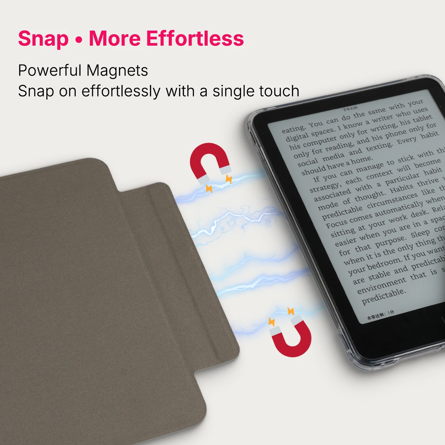 Murmole Magnetic Detachable Case for Kobo Clara BW Clara 2E Clara Colour 6 Inch Auto Sleep Wake Library Card Style view 5