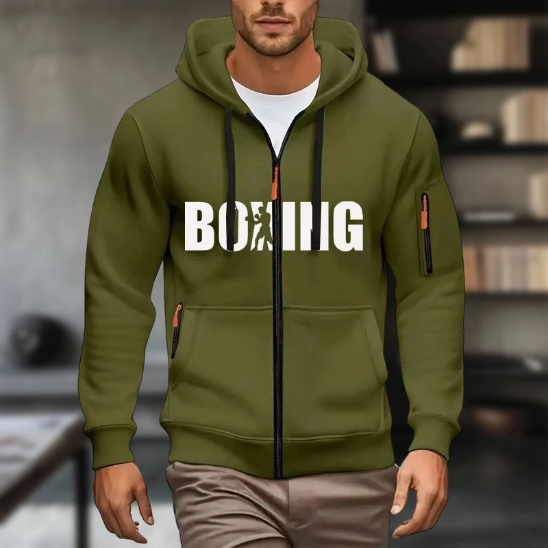 هوديس الرجال المطبوعات مناسبة للرياضات الخارجية والملابس غير الرسمية في الخريف والشتاء