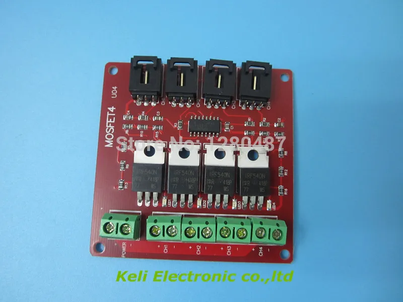 

new 10pcs/lot Four Channel 4 Route MOSFET Button IRF540 V4.0+ MOSFET Switch Module