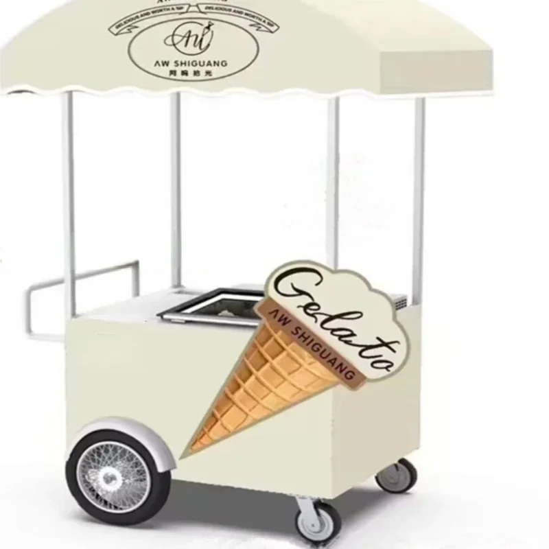 Cross borderflower cart, multifunctional dessert   commercial promotion display platform, ice cream stall c