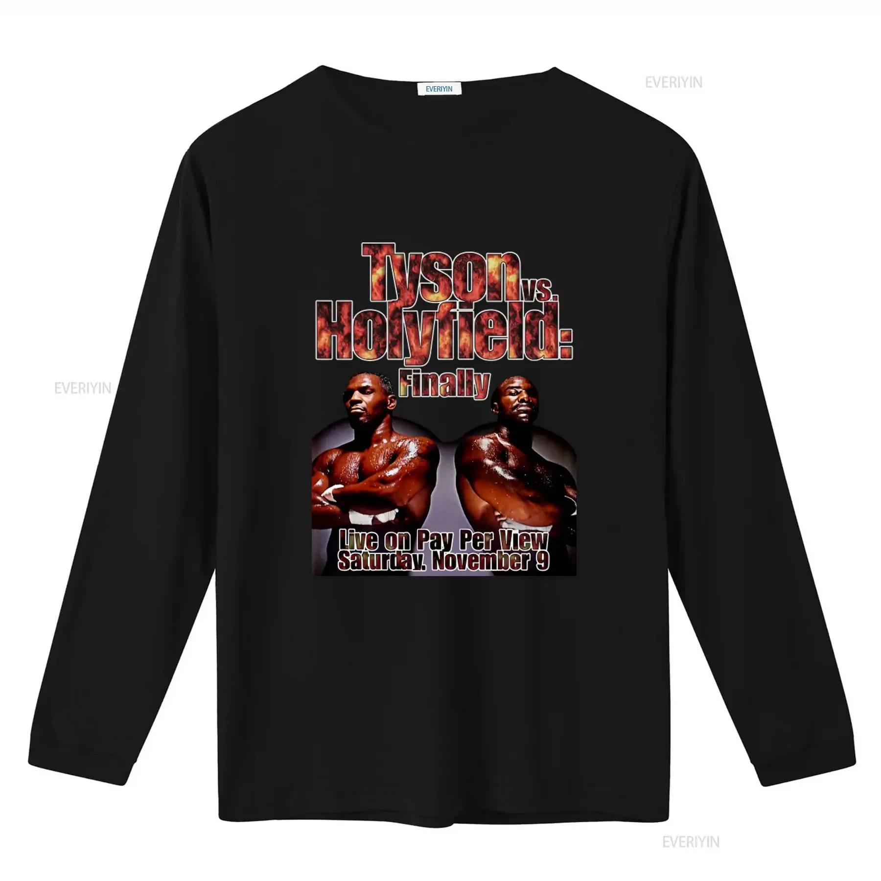 TYSON Vs HOLYFIELD FINALLY Boxing Event T shirt Live on Pay Per View November 9 Print vintage Washed Slightly Soft