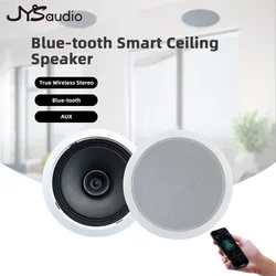 2pcs Bluetooth Ceiling Speaker 5.25 inch Build-in Class D Digital Power Amplifier Stereo Loudspeaker Home Theater Sound System