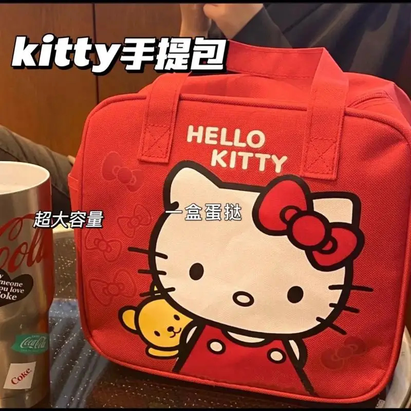 Hello Kitty Sanrio Makeup Bag Kawaii Anime Cartoon Cute Portable Large Capacity Wash Bag Cosmetics Storage Box Gifts Girls