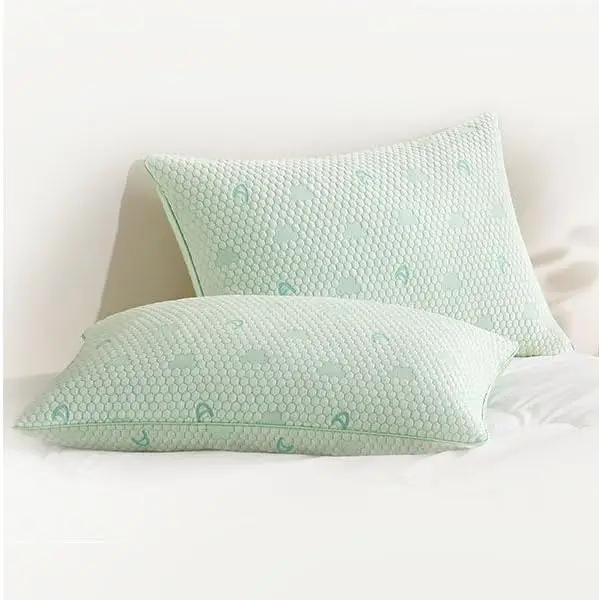 

Queen Size Cooling Memory Foam Pillows Set of 2, Adjustable for Side Back Stomach Sleepers, Machine Washable