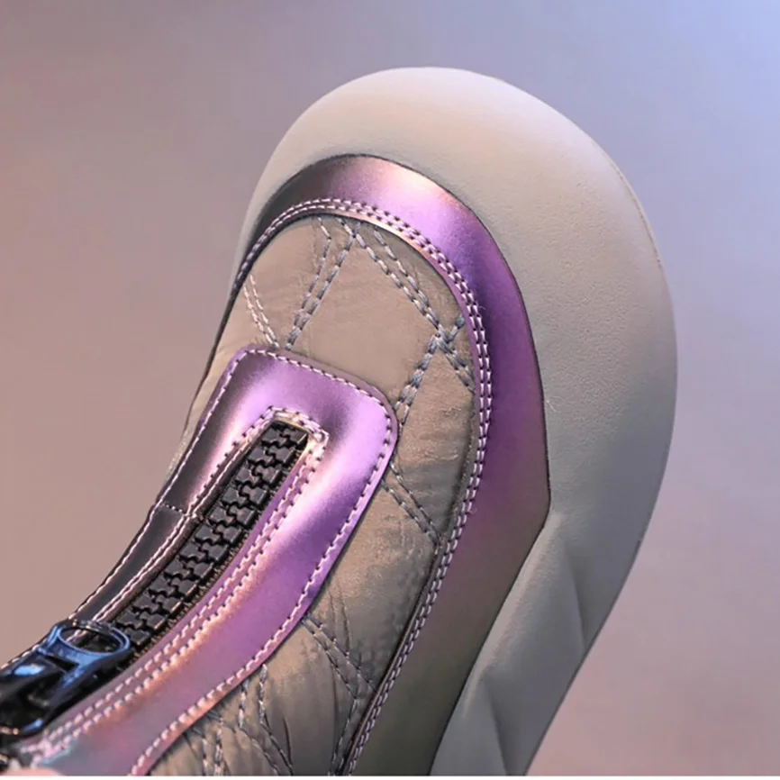 PU Leather Winter Boots For Children 2025 Trend Fashion Winter Shoes For Girls Thick Warm Fur Boots For Kids Fashion Snow Boots