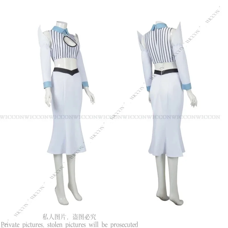 qq023Inoue Cosplay Sexy White Skirt Suit Halloween Carnival Costume Wig Kurosaki Orihime Princess Woman Roleplay