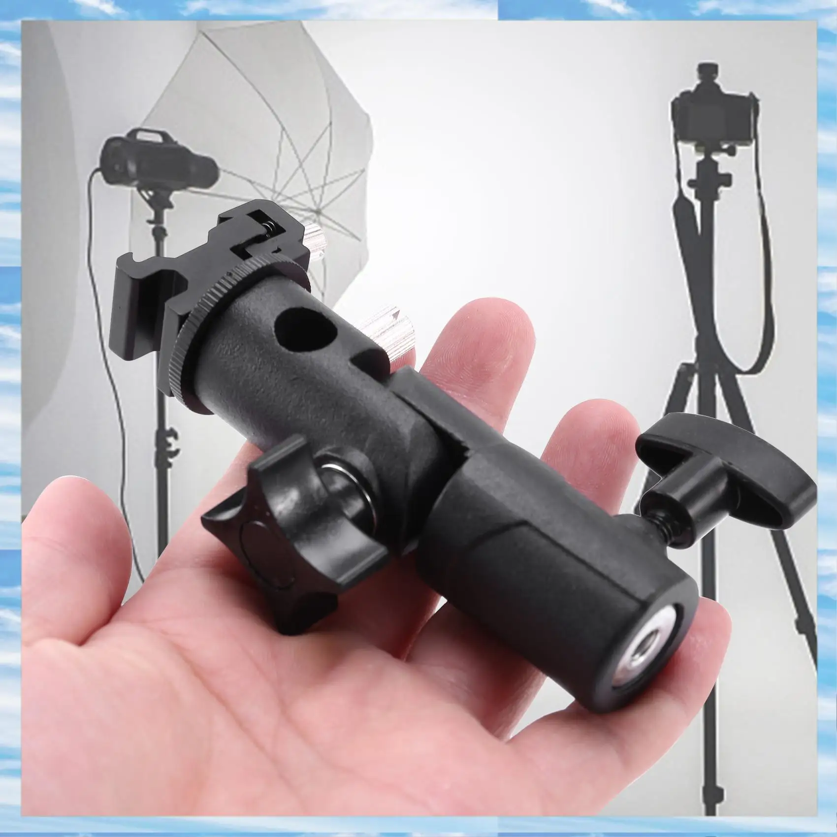 

T31C-Camera Flash Speedlite Mount,Professional Swivel Light Stand Light Bracket Umbrella Bracket Mount Shoe Holder E Type For Ca