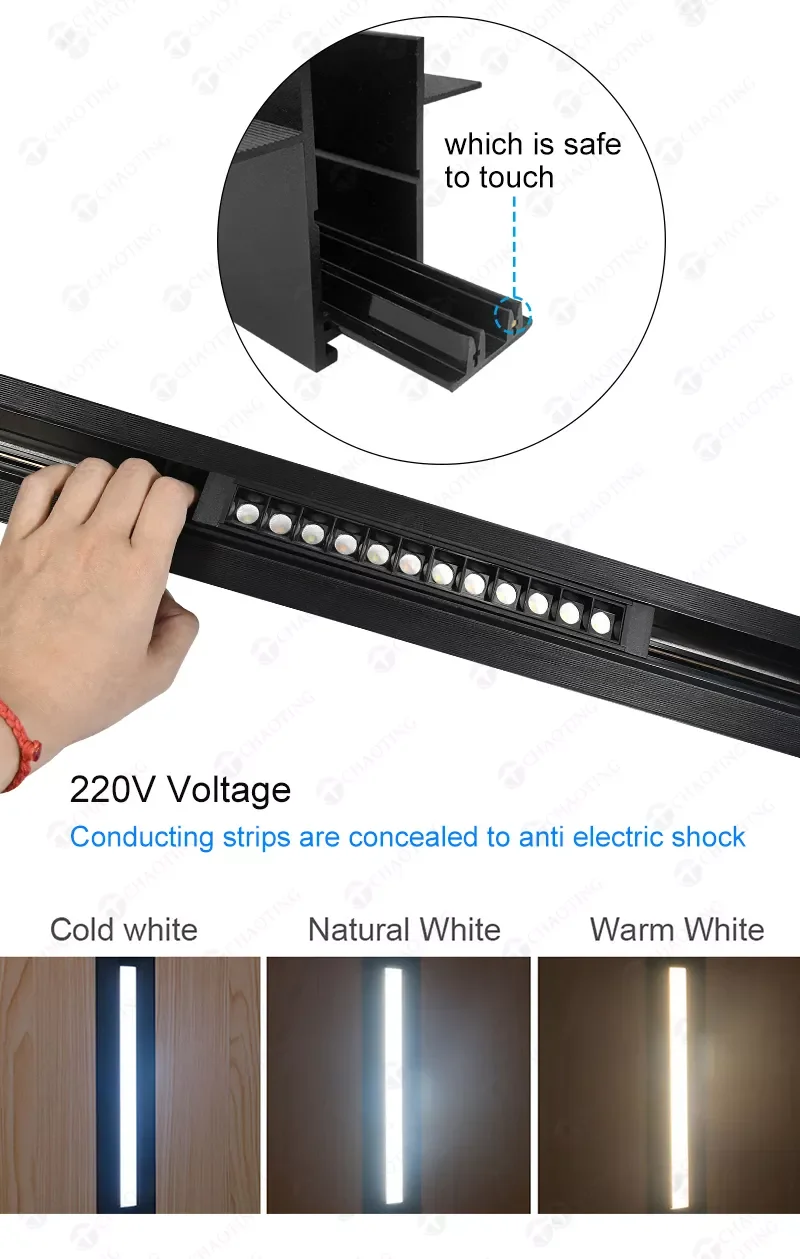 Magnetische Spoor Licht Systeem Lineaire Rail Verzonken DC90-265V Oppervlak Magneet Spoor Slimme Afstandsbediening Led Track Licht