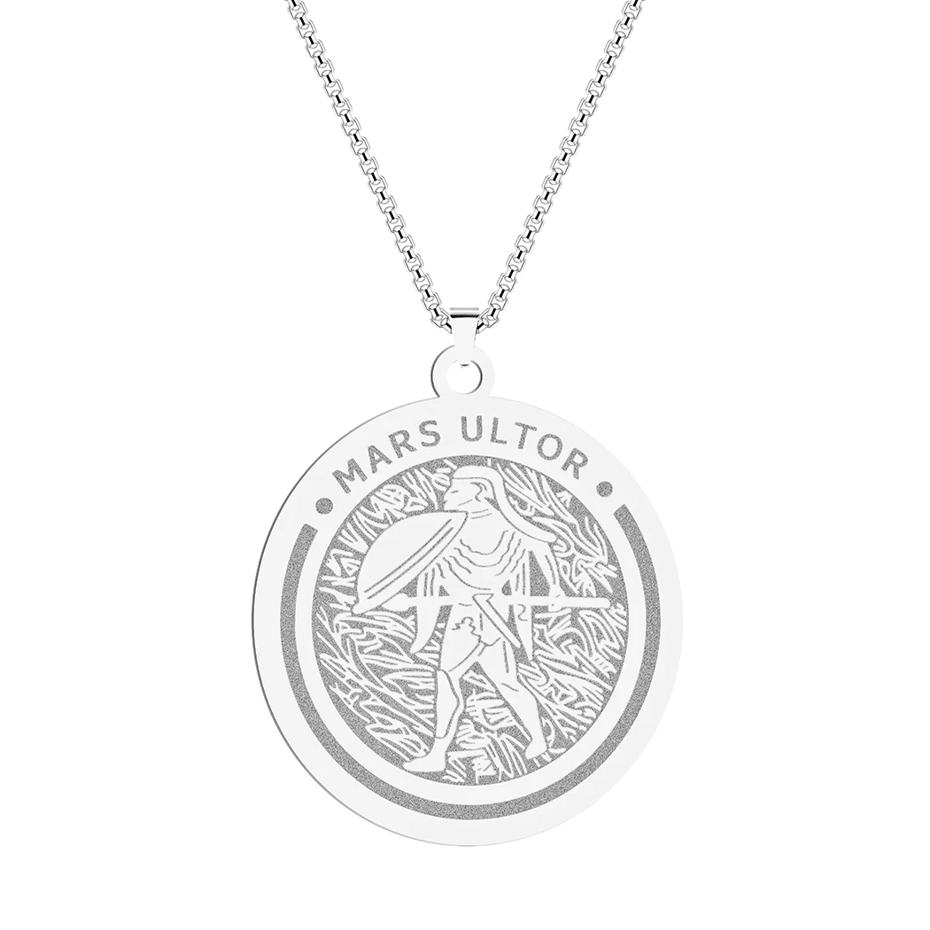 Stainless Steel Mars Ultor Printed Men's Pendant Necklace Gifts