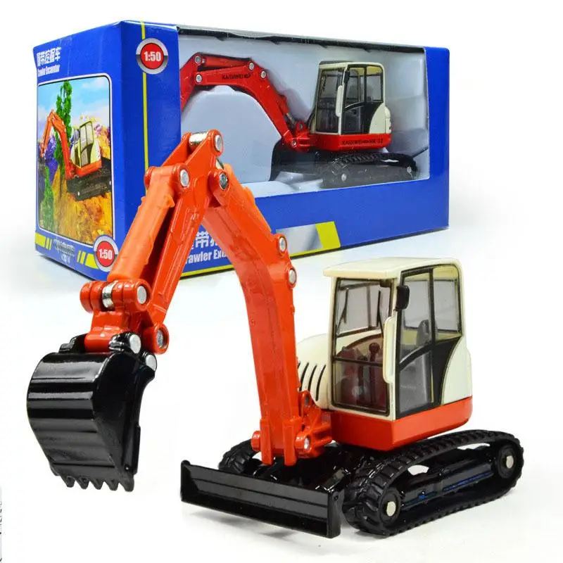 1:50 Alloy Excavator Toy 360 Degree Rotatable Multi-joint Movement Construction Engineering Vehicle Toy For Child Gifts