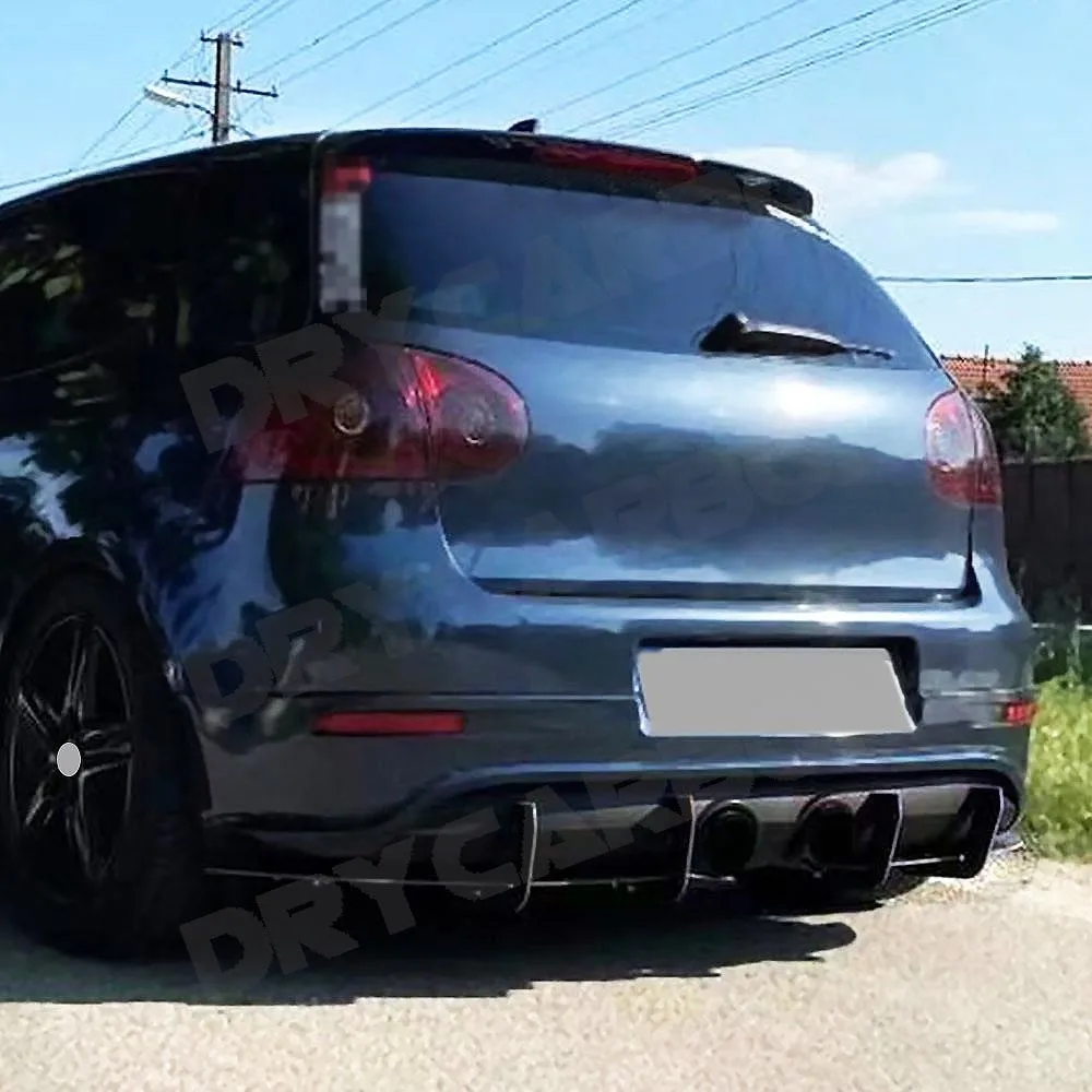 لفولكس واجن جولف 5 MK5 R32 2005-2009 سيارة شفة ممتصة للصدمات الخلفية الناشر الجانب الخائن سبويلر تقليم الأسود ضبط الملحقات