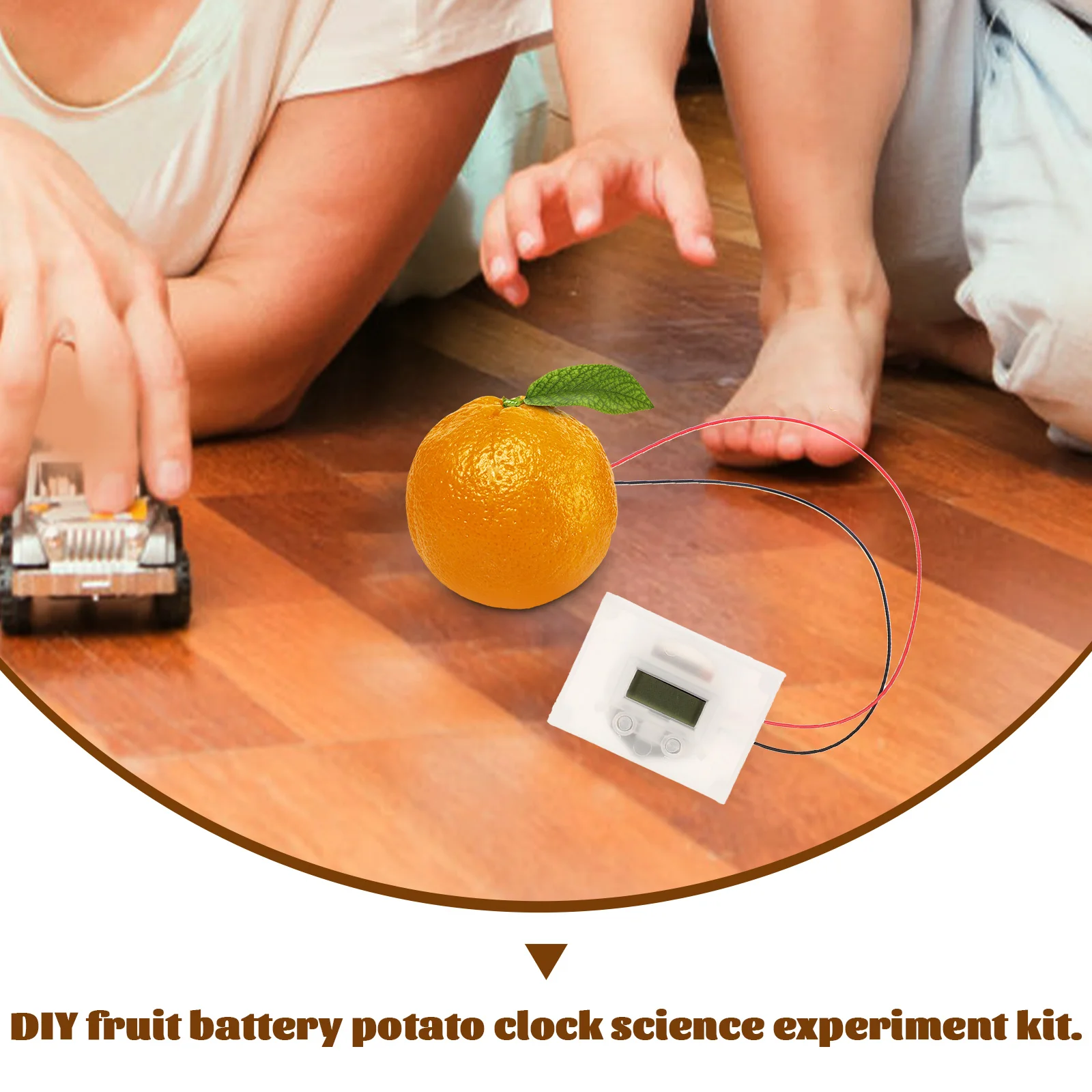 1 Set Fruit Experiment Kit Diy Science For Kids Educational Physics Learning Tool Student Supply Electronic Clock Demo