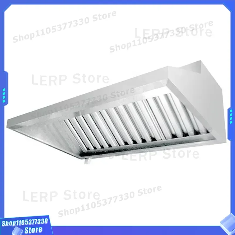 Stainless Steel Commercial Kitchen Range Hood Integrated Exhaust Fan System for Restaurant Cooking Area Heavy Duty