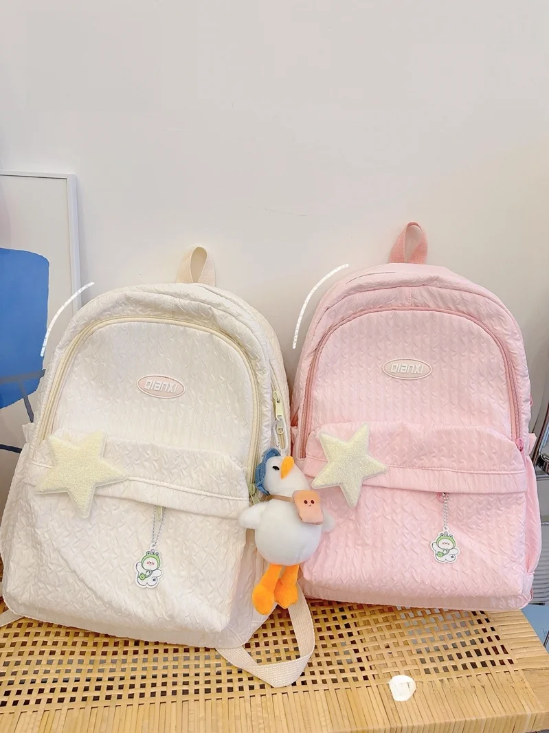 

Простой дизайн Bubble id Fisk для девочек колледжа и младших классов средней школы, высокое эстетическое значение, мягкий материал, сумка для книг