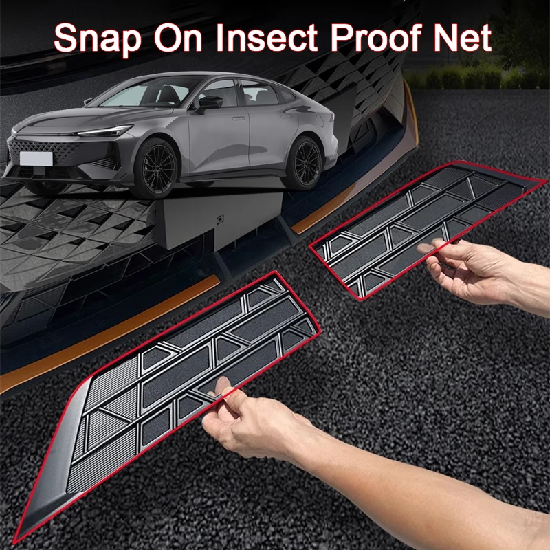 For Changan UNI-V 1.5T 2024 2025 2026 Snap On Insect Proof Net Car Front Grille Insect Proof Net Radiator Condenser Protective