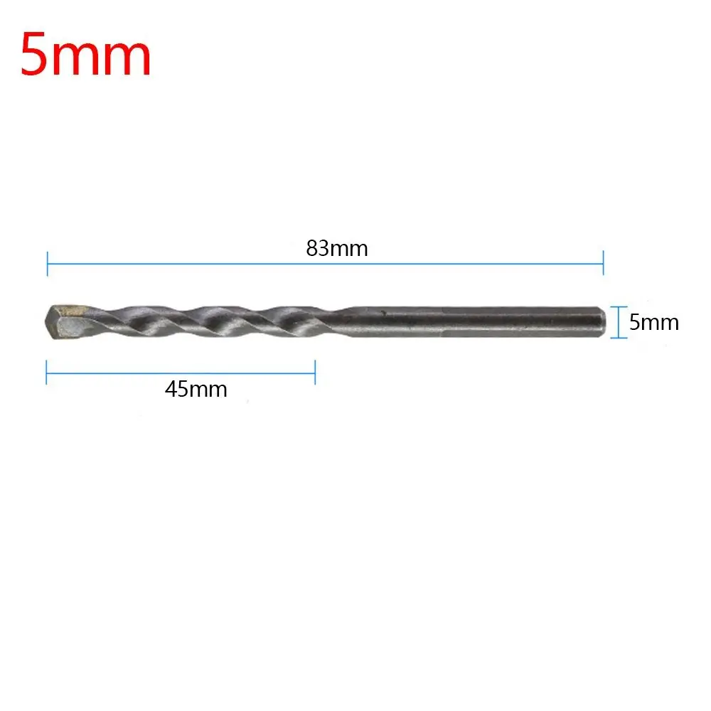 Triangular Handle Electric Hammer Drill Bits Carbide 3mm-16mm Shank Cement Drill Triangular Drill Wall Concrete Brick Masonry