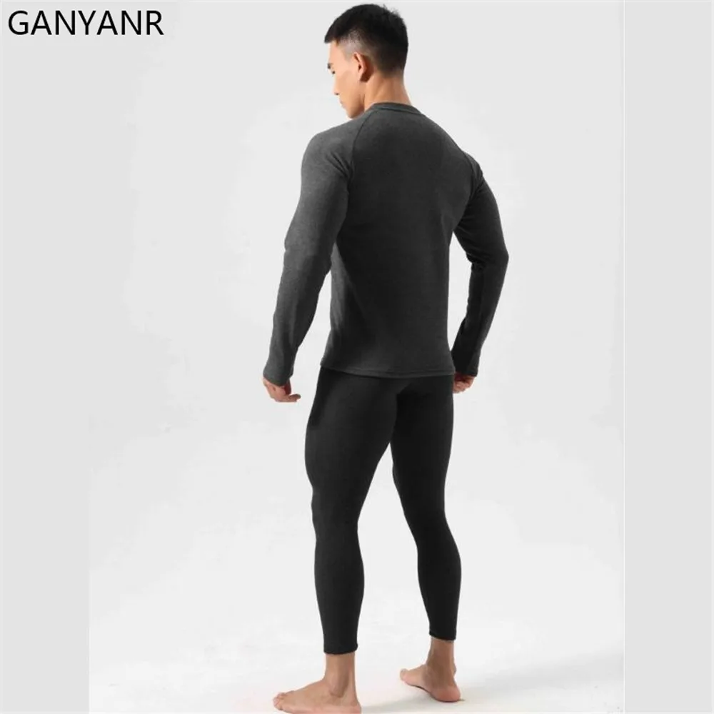 Conjunto Esportivo Masculino GANYANR, Ginásio Sportswear, Treino, Sweatsuit, Jogging, Combinando Roupas, Fitness Wear Futebol, Frio Treino Terno