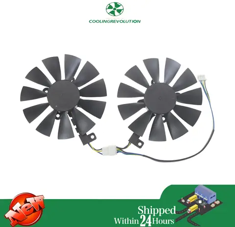 FDC10U12D9-C T129215BU T129215SU Graphics Card Fan for ASUS ROG STRIX DUAL GTX 1070 GTX 1060 / RX 470/570/580 RX570 RX580
