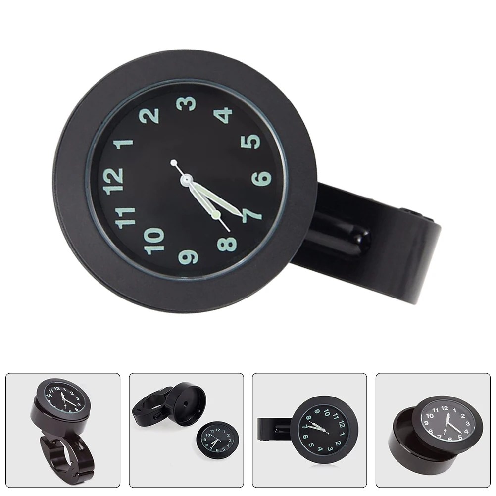 

2pcs Mini Motorcycle Clock Handlebar Mounted Universal Motorbike Accessories Stylish Bike Timepiece Easy Read Motocross