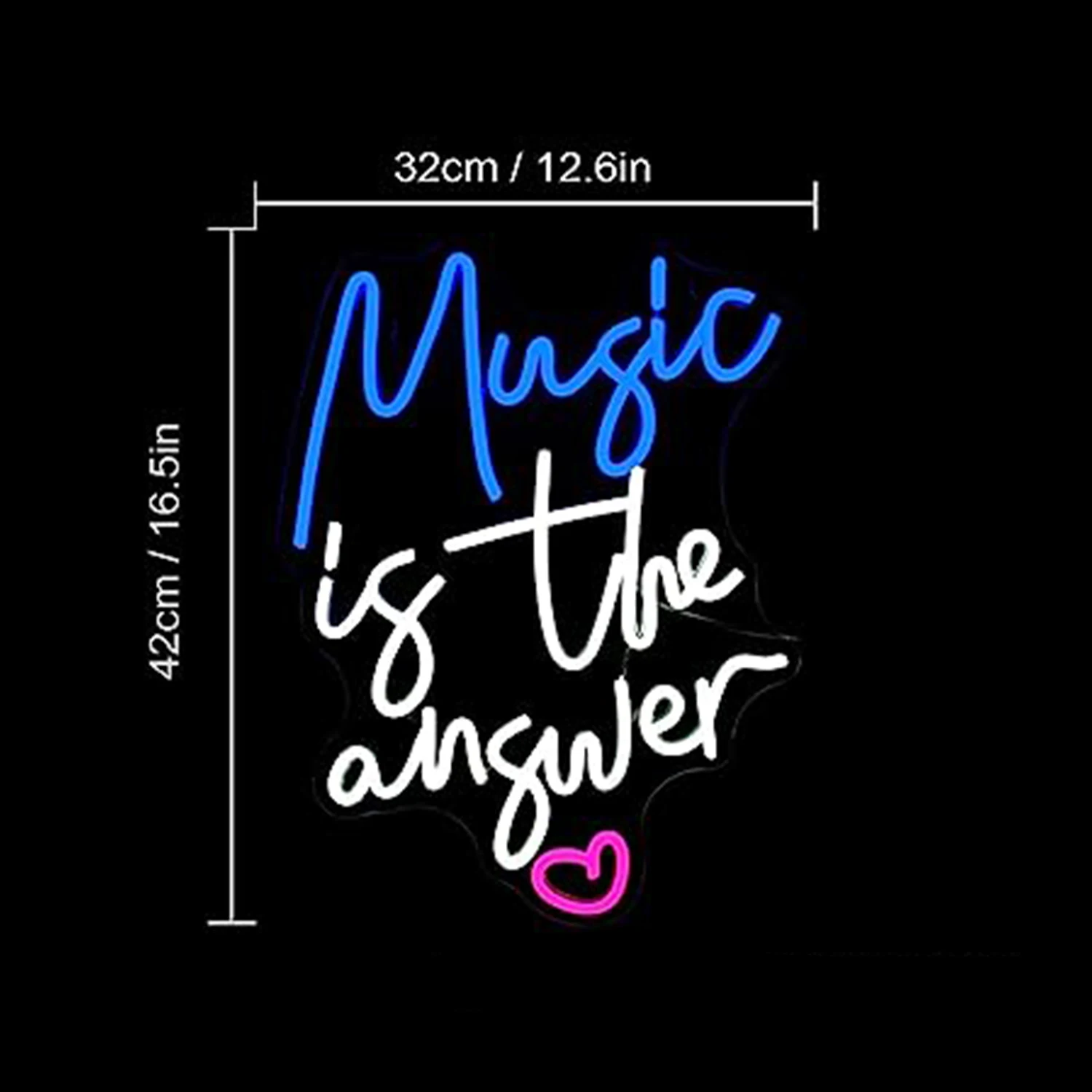 Musica Neon Sign Music is the Answer Neon light Led Signs musica dal vivo camera da letto Home Disco Bar Studio Music Party Wall Decor Gift