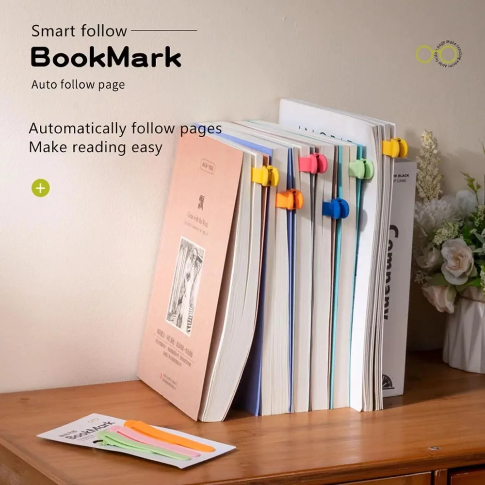 Silicone Bookmark Buckle Clip Notebook Book Markers Page Divider Staionery Supplies