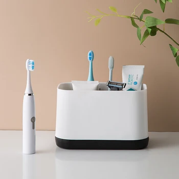 다기능 칫솔 치약 거치대 케이스, 면도 메이크업 브러시, 전동 칫솔 정리함 스탠드 박스, 욕실 액세서리 