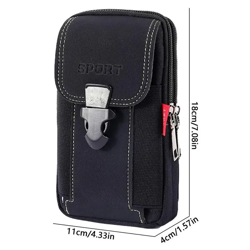 Belt Phone Case Multifunctional Phone Carrying Case Belt Mobile Phone Case For Men Large Smartphone Bag Belt Bag For Camping