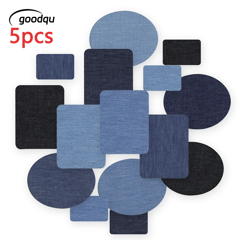 5 Stück Denim-Aufnäher zum Aufbügeln auf Kleidung, bestickt, für Jacken, Jeans, Parches, Nähen, DIY, Stoffe, Packung für Kinder, Hut – Detail 1