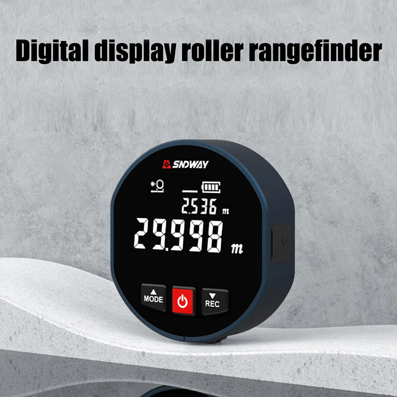 

SNDWAY Roller Laser Rangefinder X30A X30D Laser ＆ Roll Dual Mode Distance Meter Trena Laser Tape Measure Range Finder Home Tools