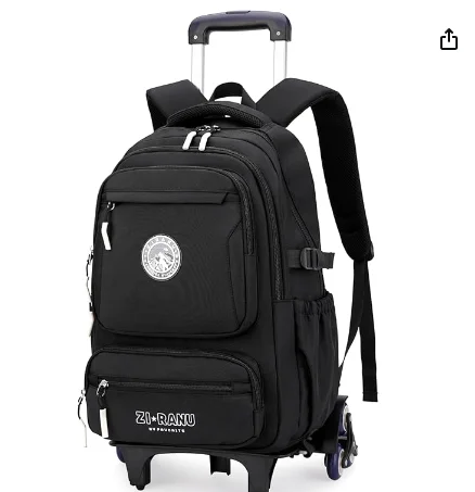 

School Trolley Bag on Wheels Kids School Trolley Backpack Bag Children School Wheeled Bag Trolley Backpack For Boys Student Bag