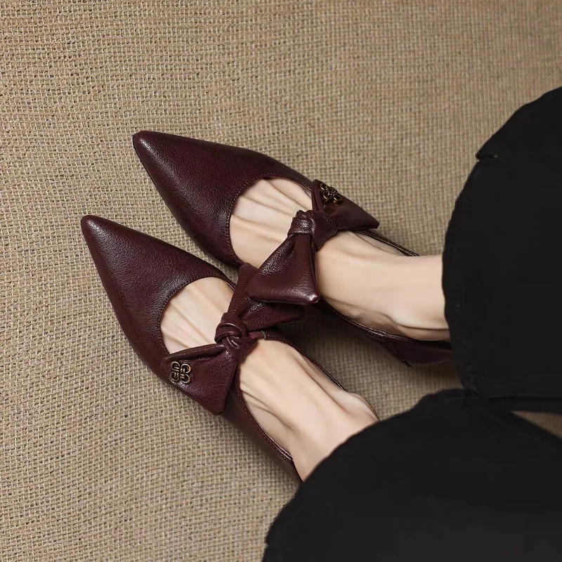 

Retro Jane Pumps Woman Vintage Lace Up Low Heel Dress Zapatos Ladies Brand Design Butterfly Wing Derby Shoes Plus Size