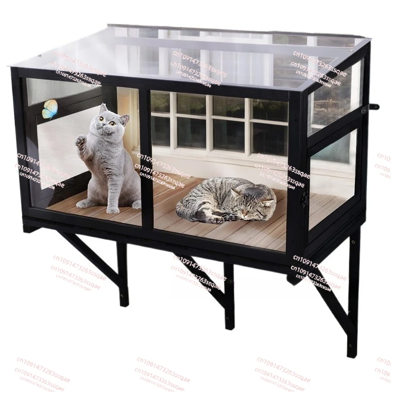 

Деревянный балкон, кошка, оконный ящик, окно, двор, открытый забор, линия насекомых, сетка, деревянная