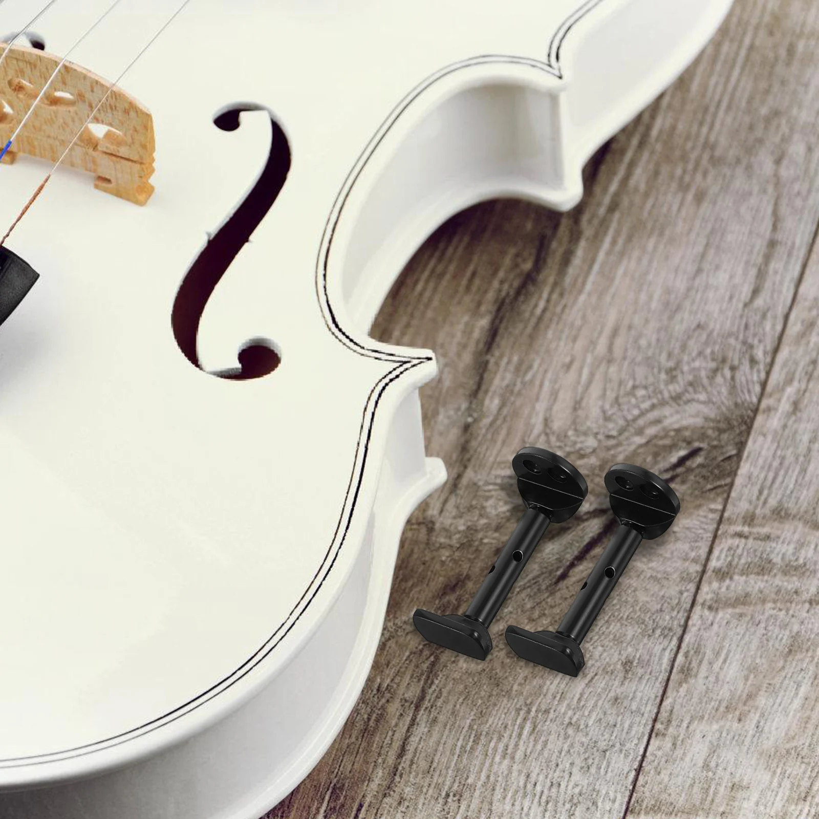 2 قطعة مسامير الكمان Chinrest استبدال معدني أسود ل 34 44 الكمان مستقرة تصاعد مسامير إصلاح الملحقات