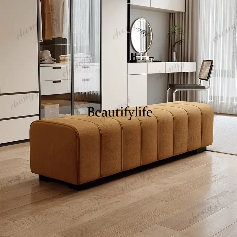 A73 Modern Bench Stool Footrest Makeup Vanity Seat for Living Room Bedroom Office Entrance Hallway Chinese Style Furniture