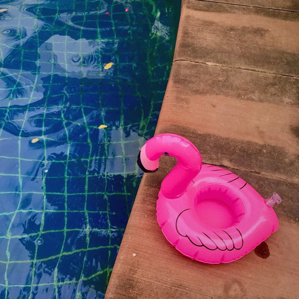 Pływający kubek napój unosi nadmuchiwane uchwyt na napoje pływające pływające kubki na letni basen Flamingo imprezowe dekoracje