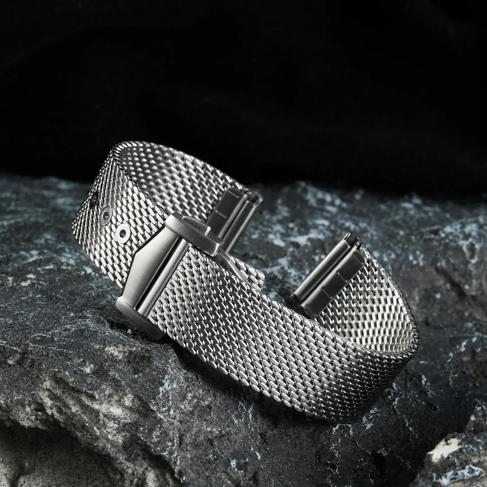 IBENIFIT Mesh Strap 316L Stainless Steel Watch Strap 18/20/22MM Universal Loop Watch band Bracelet Metal Fast Release Strap NEW