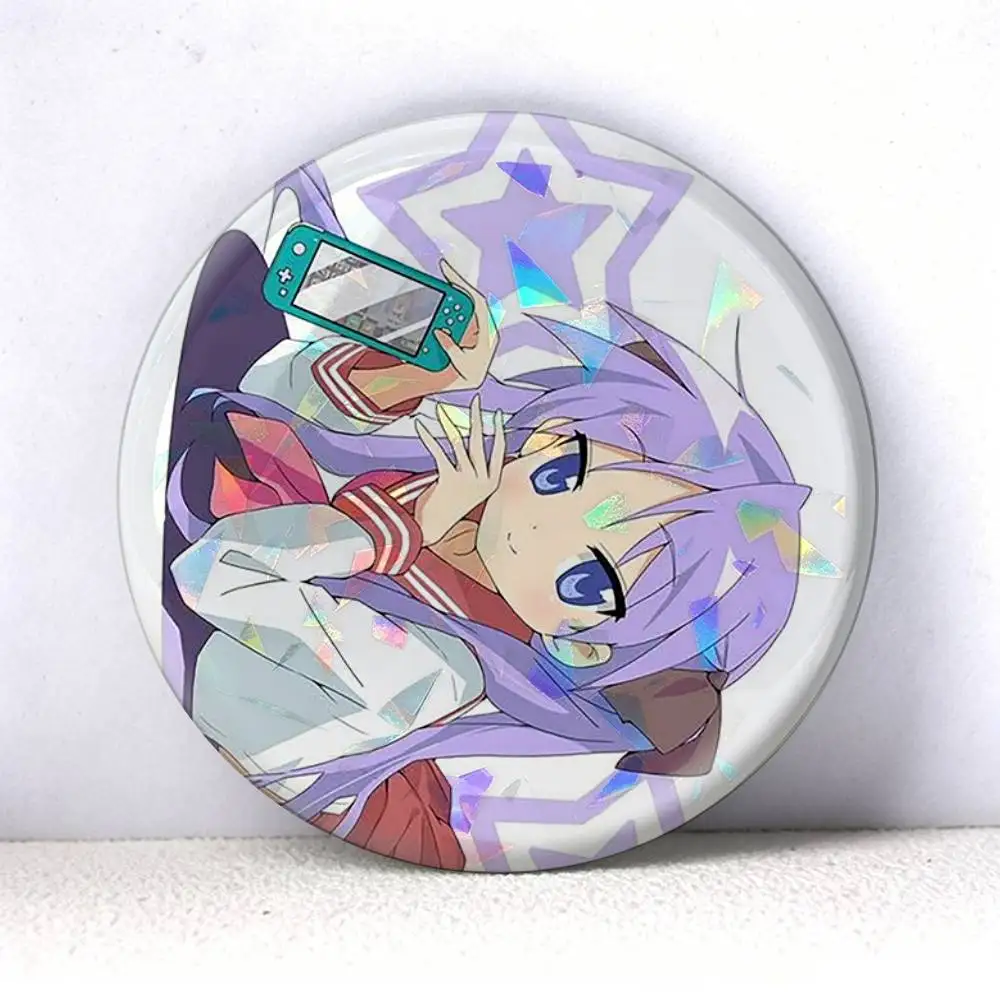 kagami Hiragi Lucky star   75mm 44mm 25mm Accessories Toys Badge Brooch Backpack Hat Pins