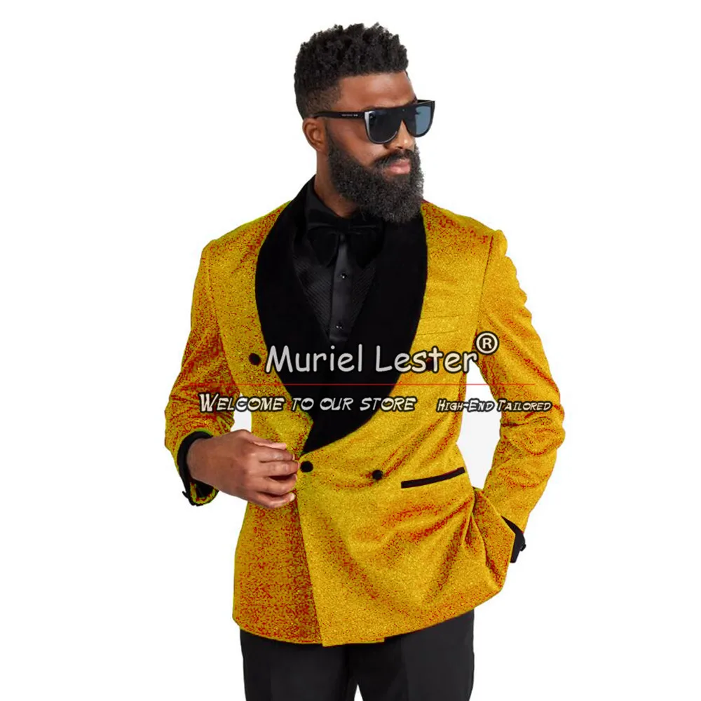 Costumes de Mariage en Velours pour Homme, Veste Rouge Kly avec Pantalon Noir, Smoking de Marié, Ensemble Blazer de Bal Personnalisé, 2 Pièces