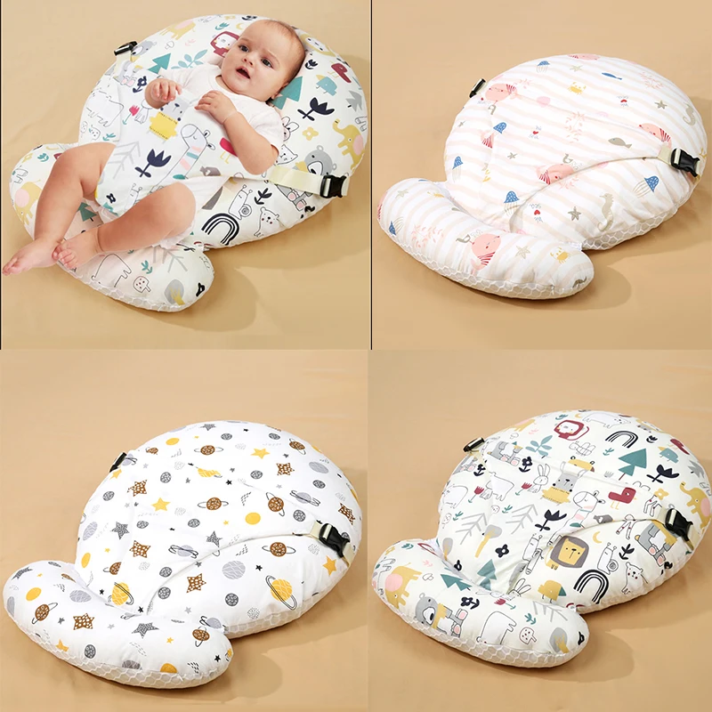 Newborn Breastfeeding Pillow Multifunctional Universal Cotton Pattern Infant Waist Fixed Feeding Cushion Baby Feeding Pillow