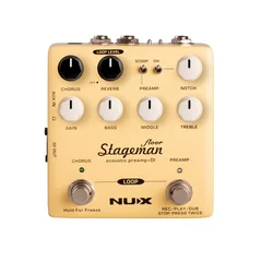 NUX NAP-5 Stageman Floor Acoustic Preamp DI Guitar Effect Pedal Chorus Reverb Freeze 60s Loop for Guitar Violin Mandolin Banjo