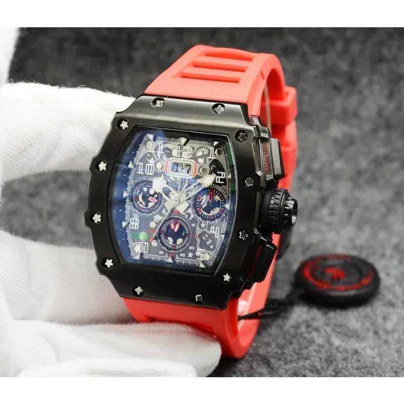 

High quality barrel shaped watch, top luxury brand for men's mechanical watch, men's automatic watch Montre Homme