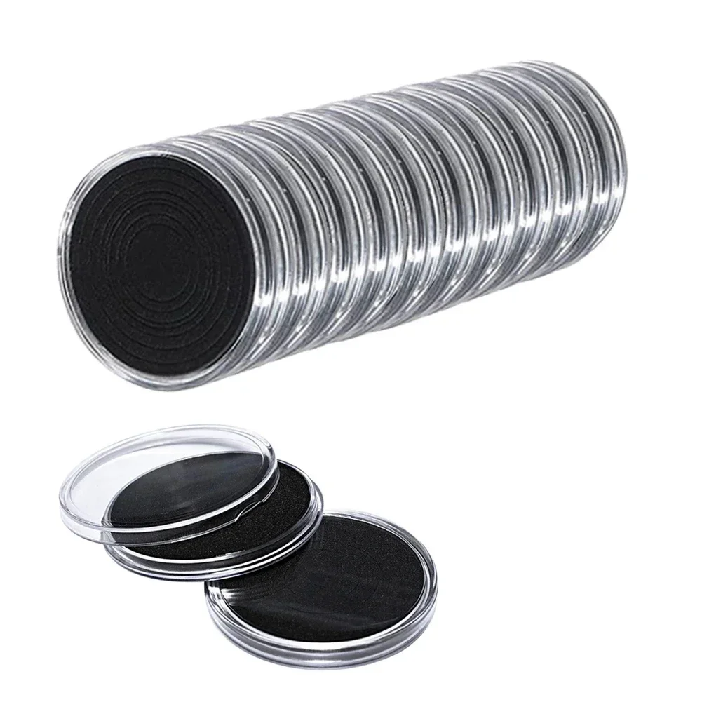 

Elegant Coin Storage Set of 20 Translucent Capsules with Adjustable Seals Perfectly Designed to Showcase Your Collection