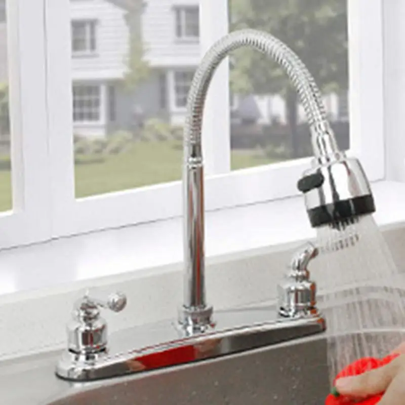 RV Sink Faucet Kitchen Flexible RV Faucet with Rotatable Sprayer Kitchen Sink Faucet with Dual Function Sprayer Vanity Kitchen