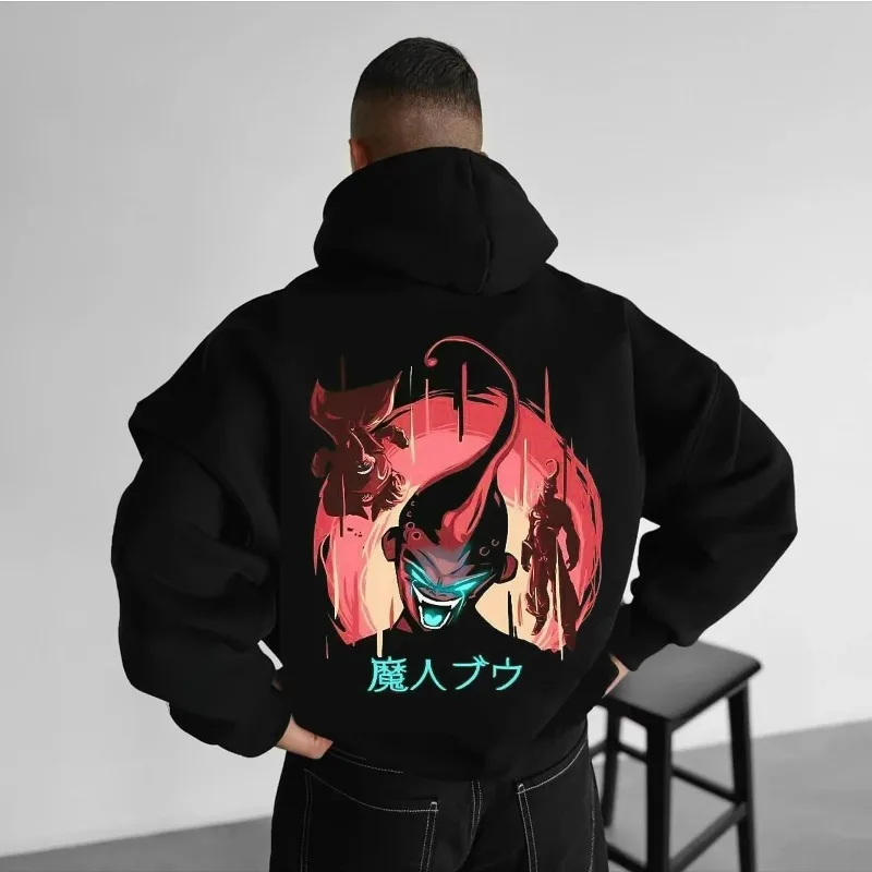 ドラゴンボールトレンド オーバーサイズ クラシックアニメーション 2025 秋 スポーツ コンフォート パーカー ホットブラッドトレンド ルーズ メンズ＆レディース パーカー