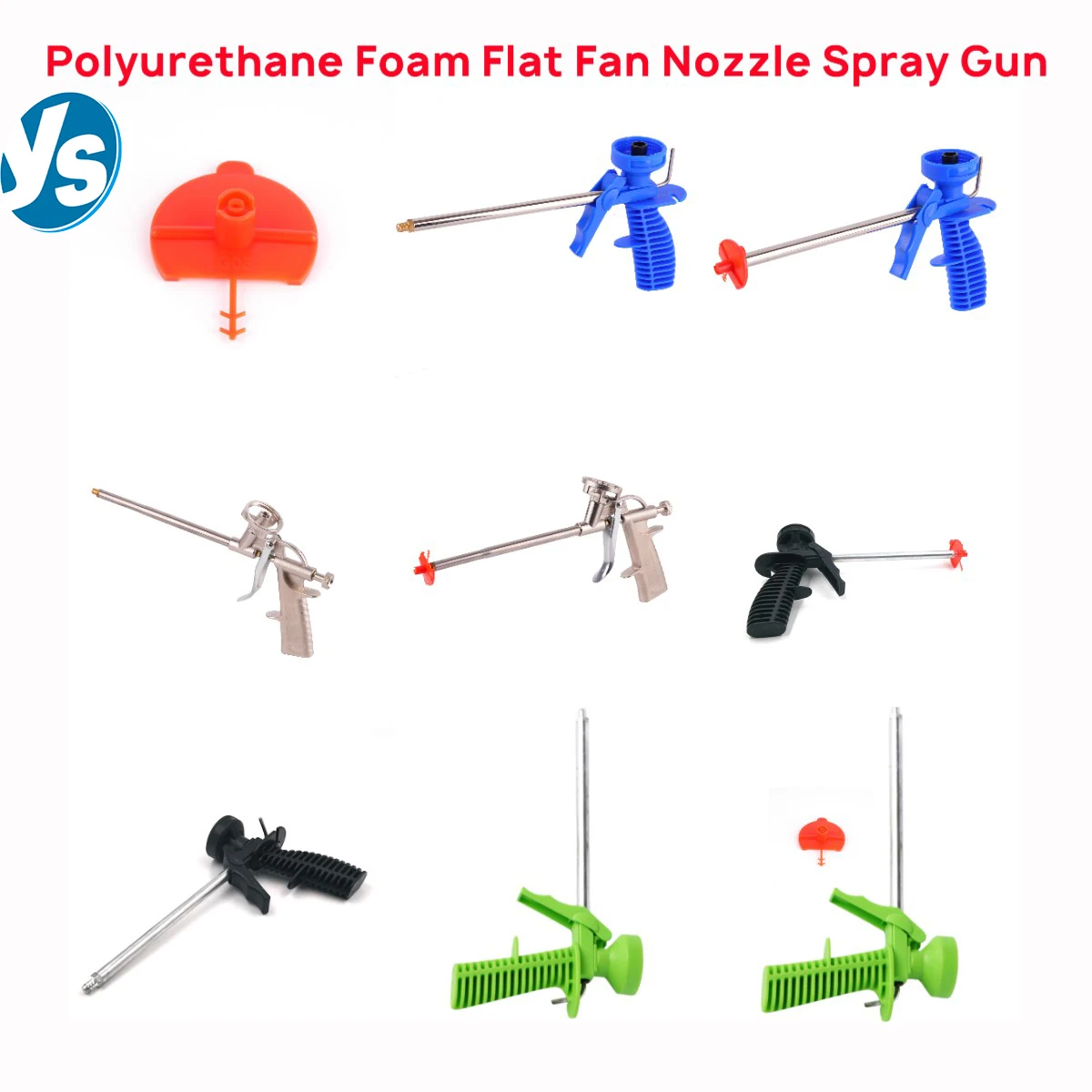 Polyurethane Foam Flat Fan Spray Nozzle Polyurethane Foam Spray Gun Foaming Glue Gun Metal Trigger Spray Gun Expanding Spray Gun