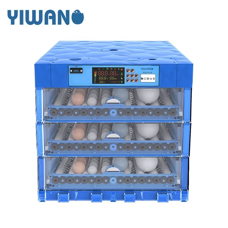 YIWAN wholesale farm use 64-320 eggs automatic dual power 192 chicken egg incubator