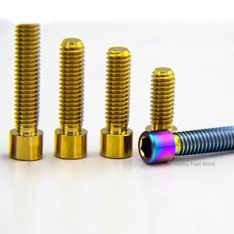 1Pcs Titanium Bolt M4 x 8 10 13.5 15 20 25mm Screw For Bike MTB / Road Bicycle Seatpost Headset Brake H/L Adjustment Screw